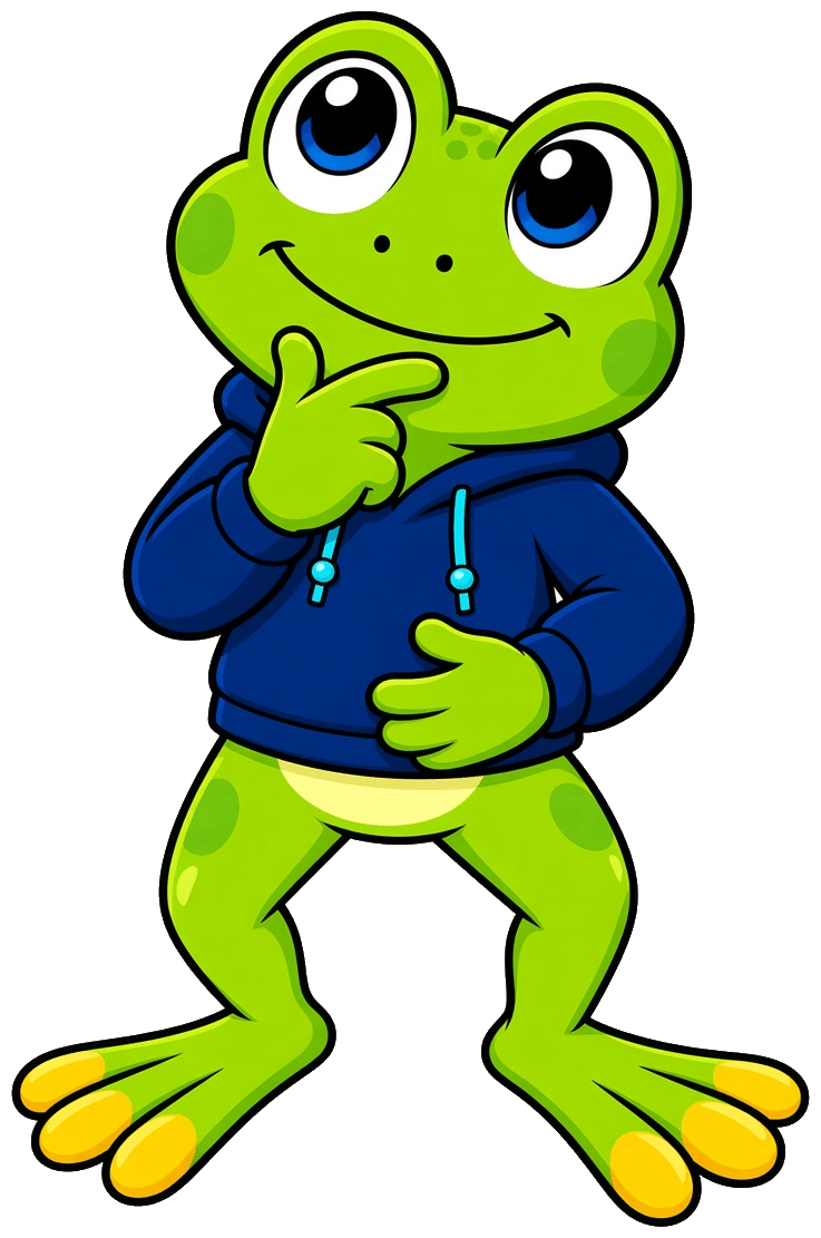 Mascotte Hopy pensierosa